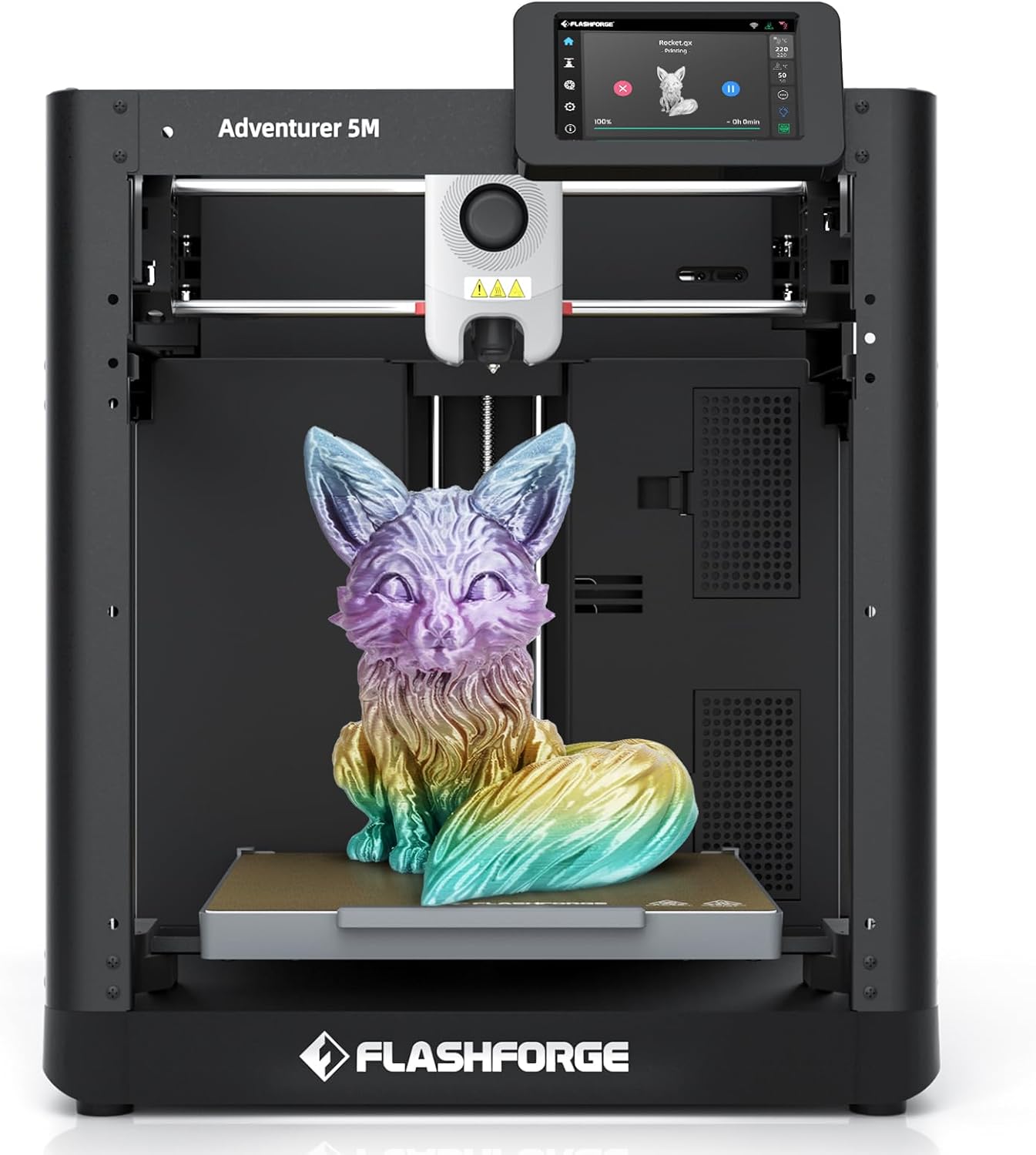 FLASHFORGE Adventurer 5M 3D Printer,600mm/s Max High-Speed FDM 3D Printers with Fully Auto Leveling, 280°C Direct Extruder with Quick Detachable Nozzle, Effective Cooling, Core XY Structure