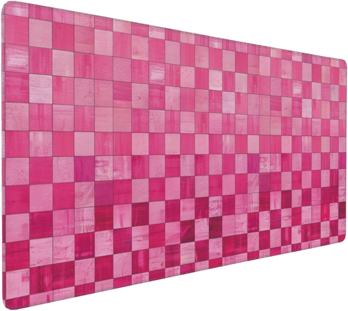 35.4 x 15.7 in, Waterproof XXL Large Mouse Pad for Desk, Extended Keyboard Mouse Mat for Computer Office, Big Laptop Mouse pad, Gaming Pc-Pink Checker