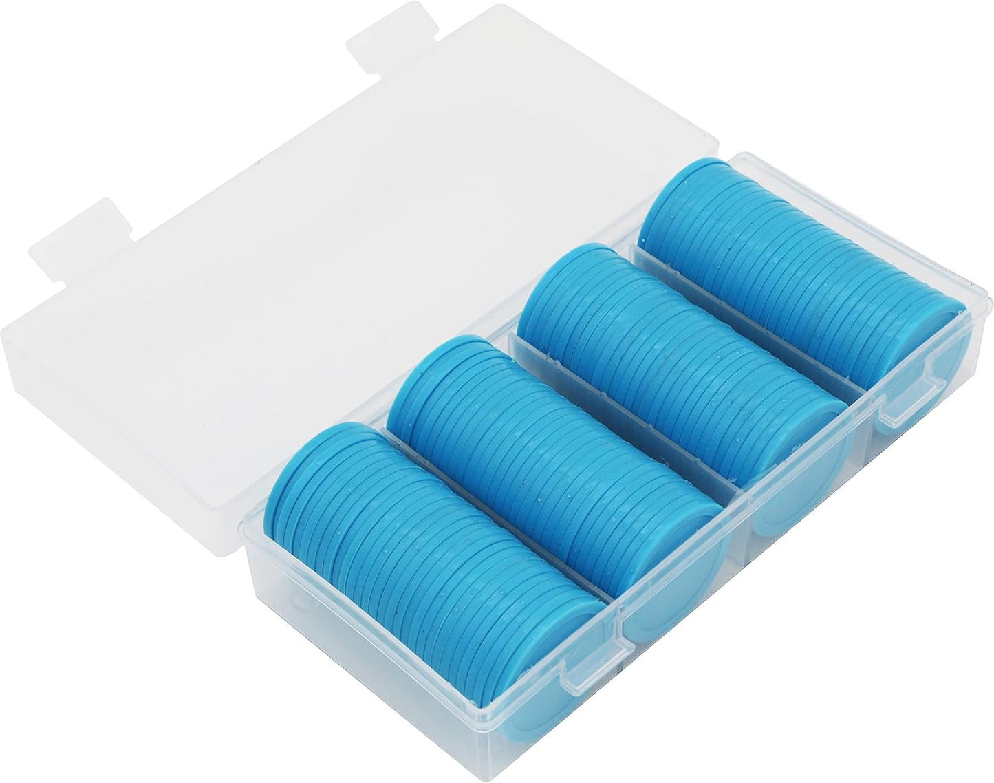 35MM/1.37-inch Box of 120 Counting Coins for Poker Chips and Game Coins (DeepskyBlue, 35MM/1.37-inch)