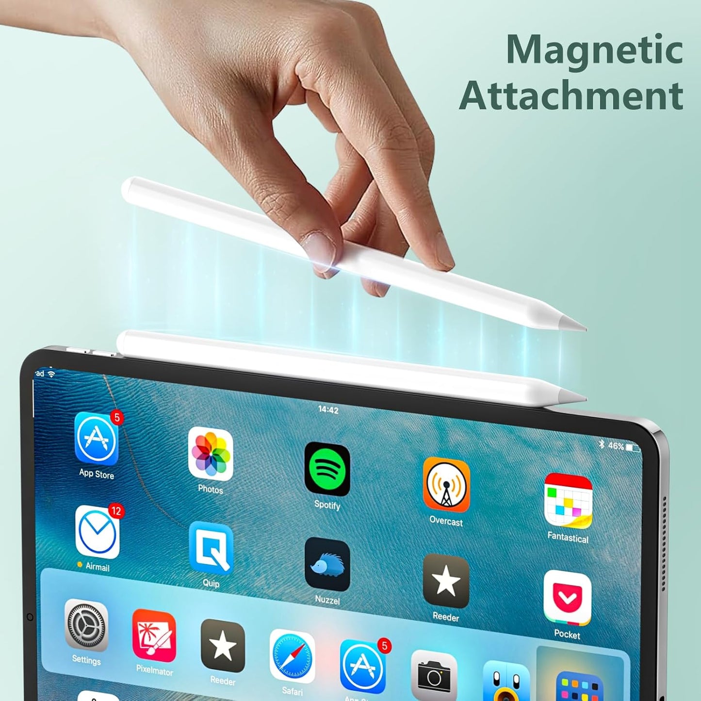 Stylus Pen for ipad with Magnetic Charging, Apple Pen for iPad 6th to 10th Generation Stylus, Compatible with 2018-2025 Apple Pro, mini 5/6