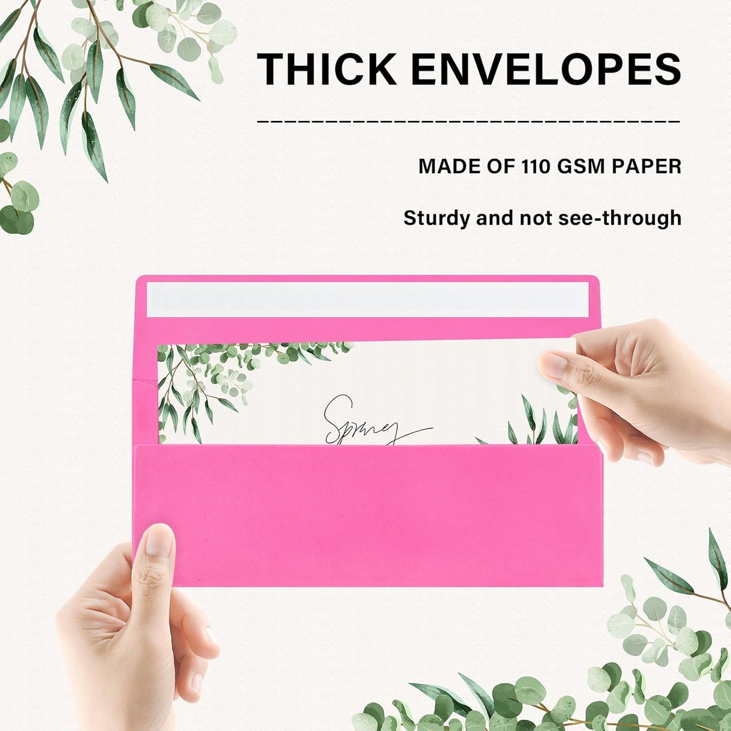 200 Pack #10 Business Envelopes, Self Seal Standard Hot Pink Envelopes for Secure Business & Legal Mailing, Office, Checks, Letter, Invoices, 4 1/8 x 9 1/2 Inches