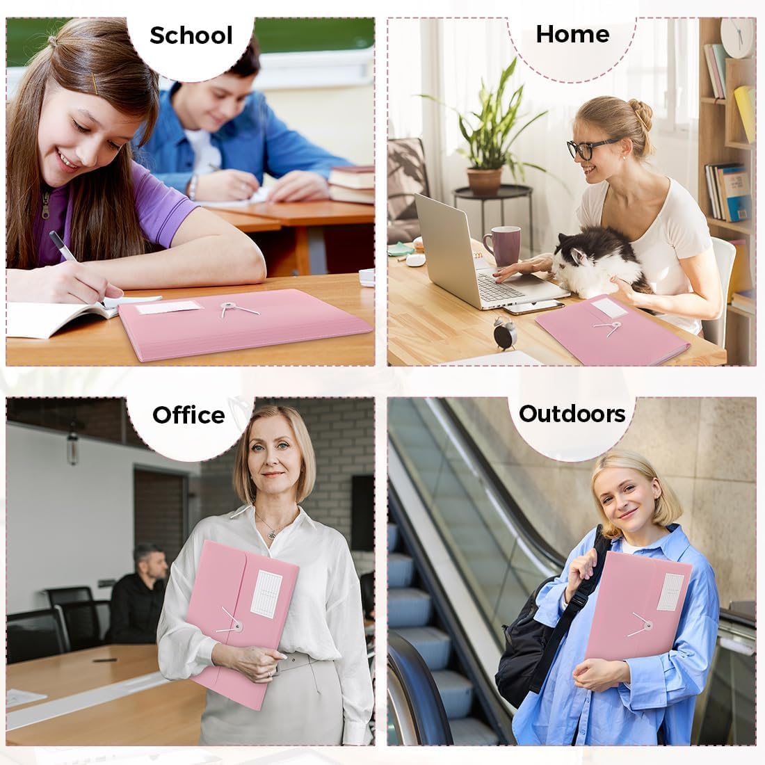 SKYDUE Expanding File Folder, Accordion File Organizer with 13 Pockets for A4/Letter Sized Paper, Accordion Folder with Labels - Document Receipt Organizer for Office, School, Home