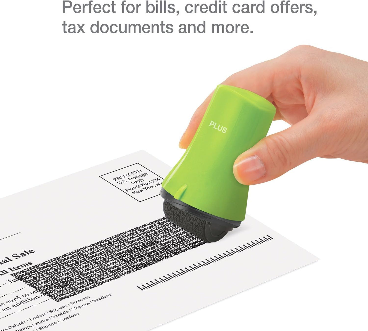 Guard Your ID Wide Advanced Roller 2.0 Identity Theft Prevention Security Stamp Green