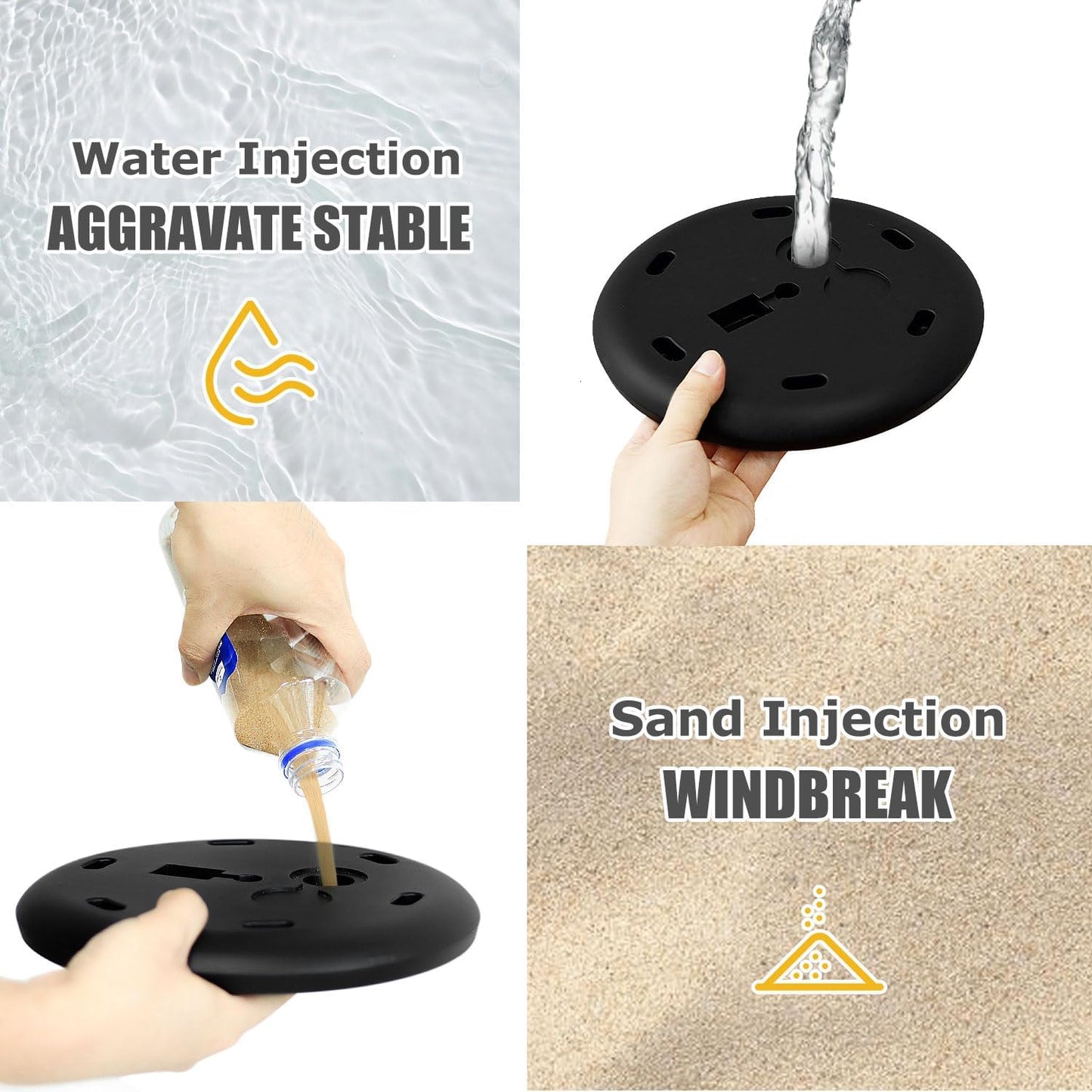 Sign Stand - Standing Sign Holder for 11x17 Inch, Pedestal Poster Sign Stand, Vertical and Horizontal View Sign Displayed, Round Corner Sign Holder for Church School Parties Business, Black (6 Pack)