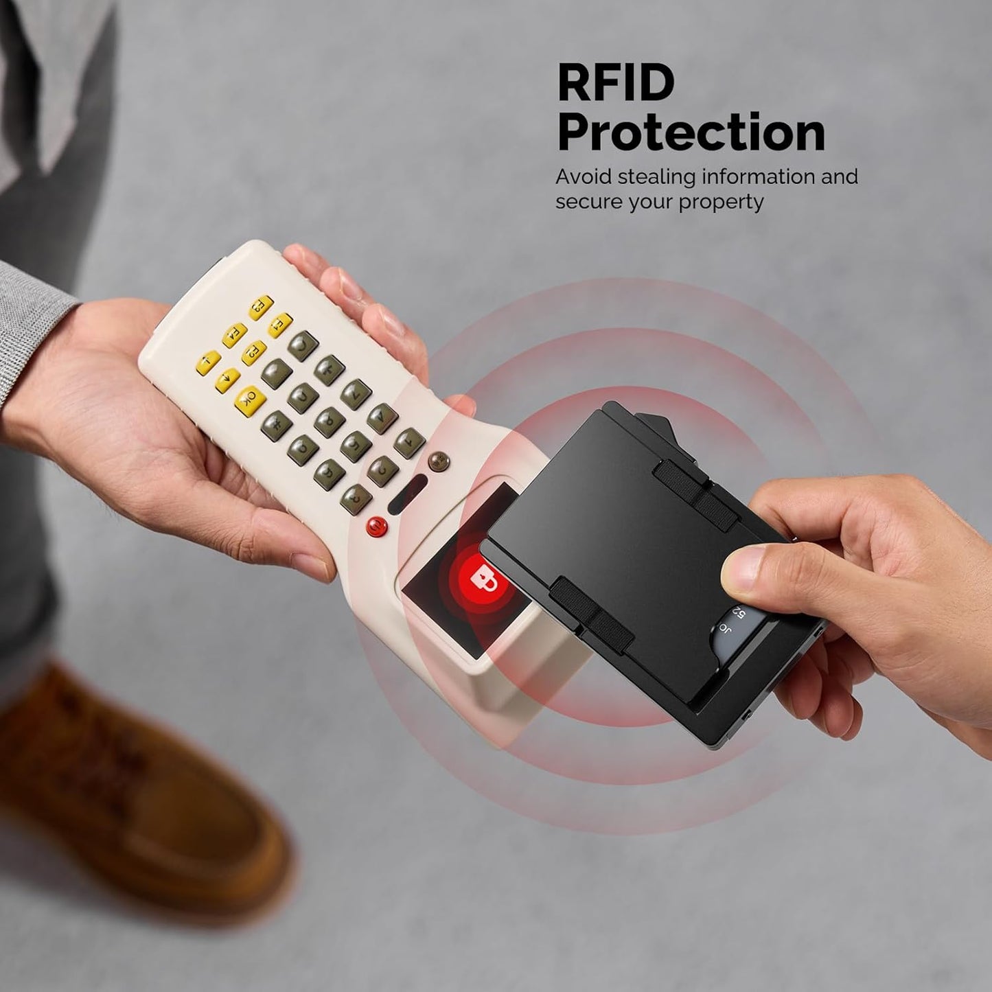 Wallet for Men with Money Clip - Holds 10-20 Cards, RFID Blocking Card Holder Wallets with Smart Card Slot, Minimalist Mens Wallet, Metal Pop Up Wallet, Gifts for Men Black