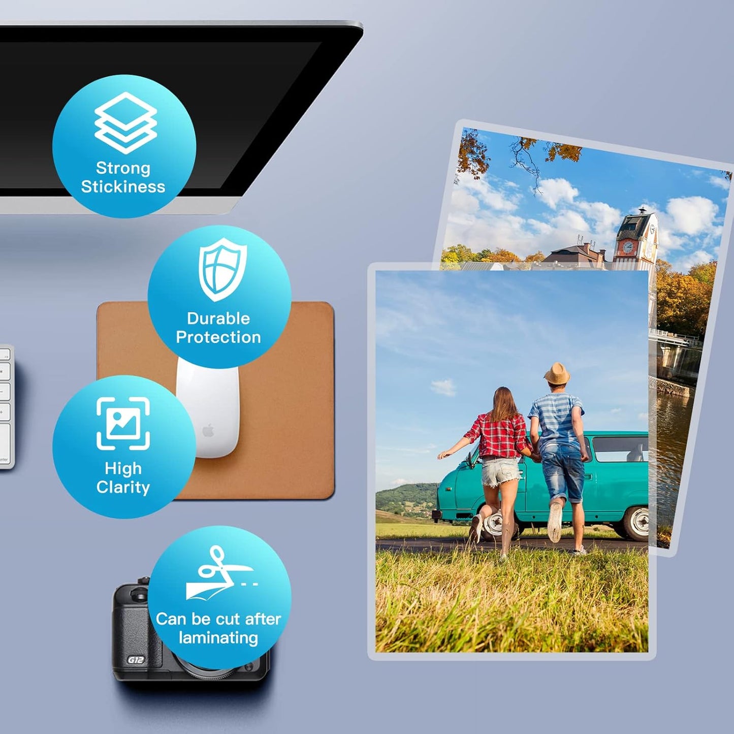 MAXDONE Premium Clear Thermal Laminating Pouches 50-Pack Laminating Sheets for Laminator A3 A4, 3 Mil（80 Mic） Thickness for Extra Protection