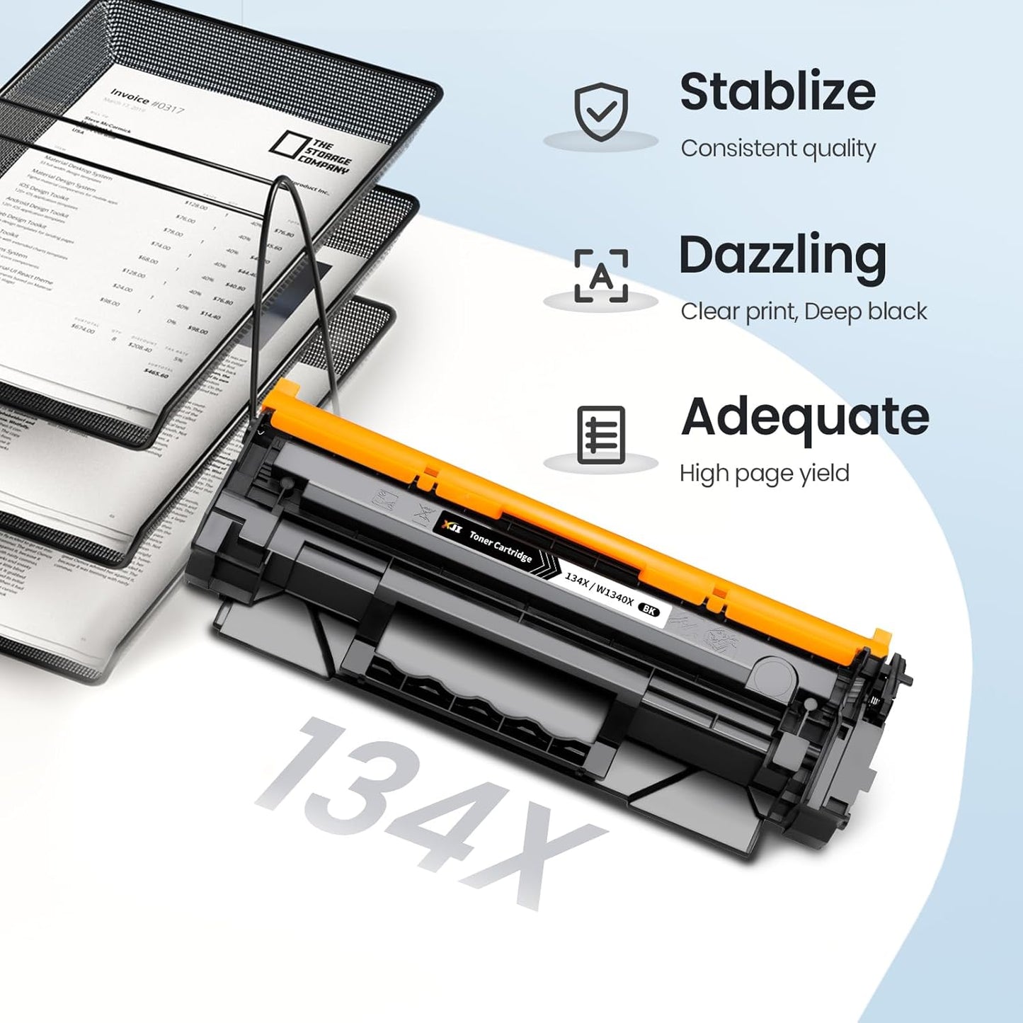 XJI 134X(with Chip) High Yield Compatible Toner Cartridges Replacement for HP 134 X A W1340X 134A W1340A Ink, for Laser Jet M209dw MFP M234dw M234sdn M234sdw Printer Black