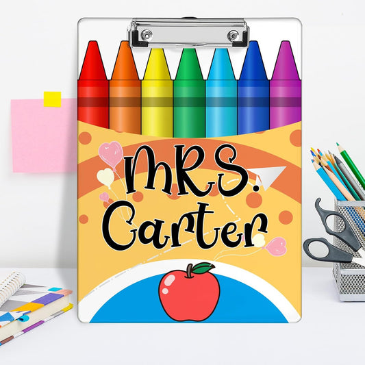 Custom Teacher Clipboard Personalzied Acrylic Clipboard with Name Custom Teacher Appreciation Clipboards Gifts for Women Men