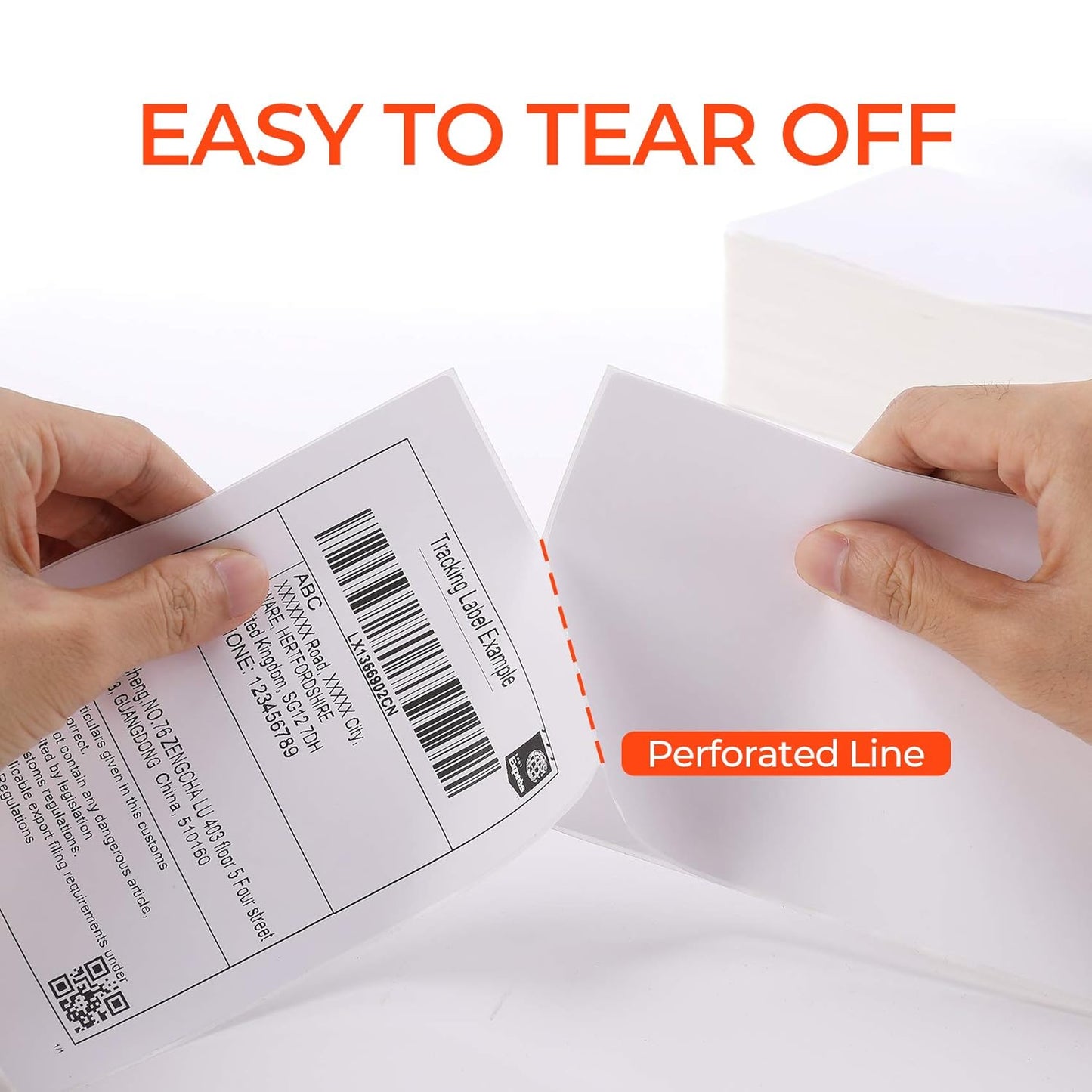 MUNBYN 4x6 Inch Direct Thermal Labels, 1000 Sheets/2 Rolls(500 Pcs per Roll), Shipping Paper for Thermal Printers, Permanent Adhesive Mailing Postage Labels for Shipping Packages