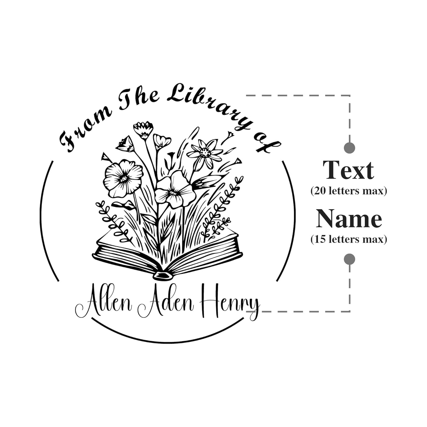 Book Embosser Custom Embosser Stamp with Your Name or Design Personalized Library Embosser Stamp Customized Books Business Cards Paper Documents Notebooks etc. (21)