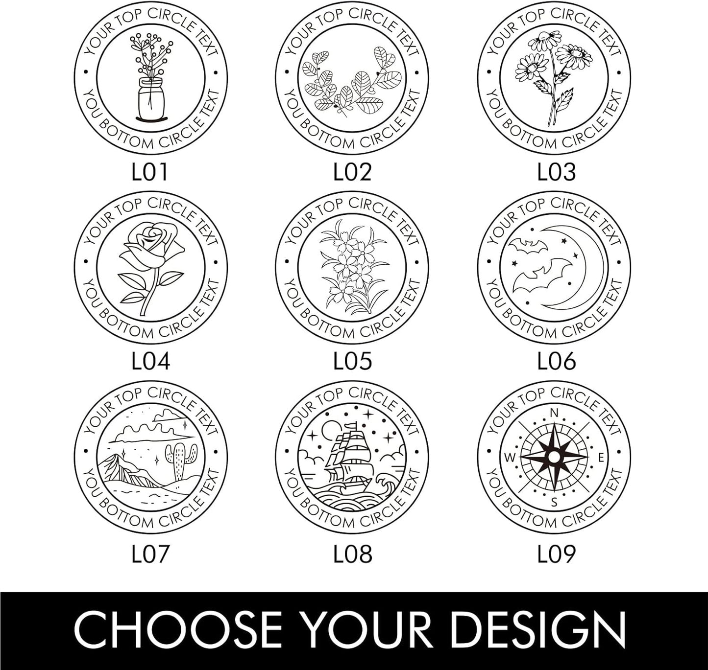 STAMTECH Custom Logo Embosser Stamp - Heavy Steel Embosser Stamps Design Your Own Logo or Emblem Perfect for Weddings Libraries Book Embosser