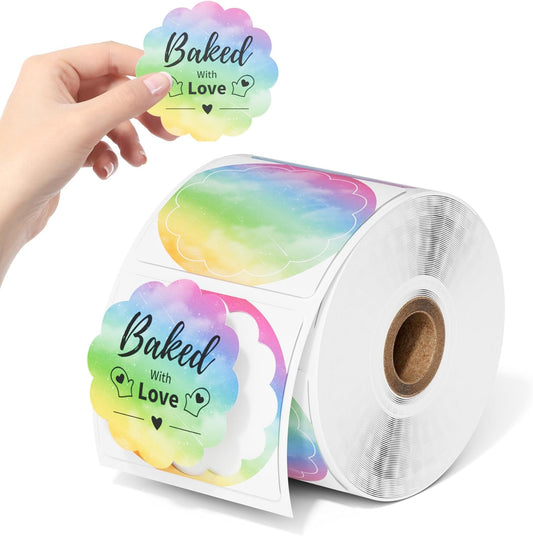 Phomemo Rainbow 2" Color Thermal Labels Roll for 4X6 Thermal Printer for Small Business Supplies, Commercial Grade Thermal Labels for Custom Stickers Personalized & Business Logo, 500pcs / Roll