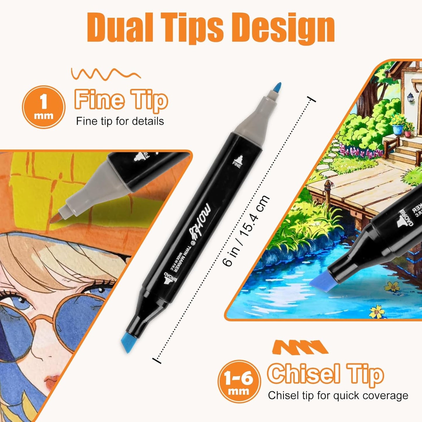 320 Colors Alcohol Markers with Free App, Chisel & Fine Tip Alcohol-Based Marker Set for Adults Kids, Dual Tip Artist Markers for Drawing, Coloring Illustration, Painting and Great Gift Idea