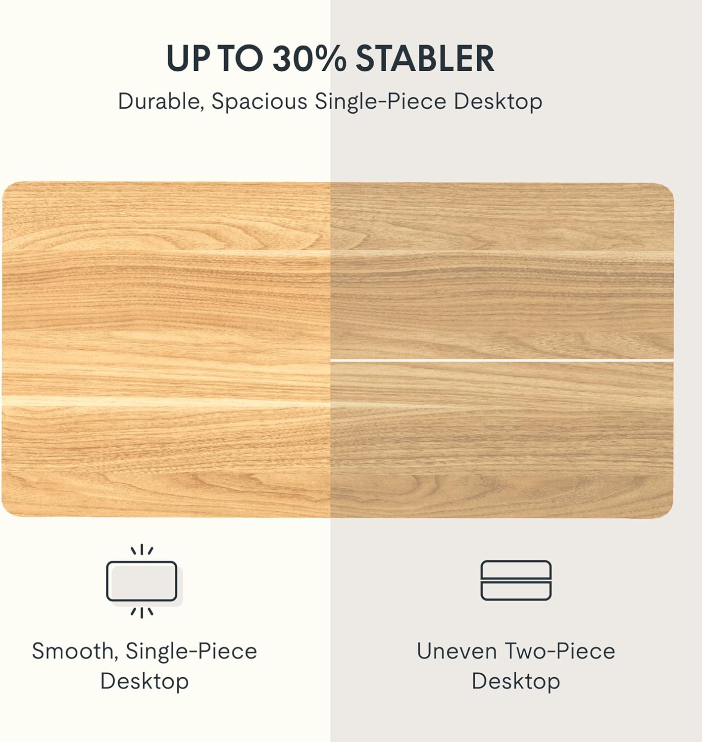 FLEXISPOT EN2 Whole-Piece Standing Desk with Clamp Power Strip, 48 x 30 Electric Stand Up Height Adjustable Desk with Cable Management (Gray Frame + 48" Maple Top, 2 Packages)