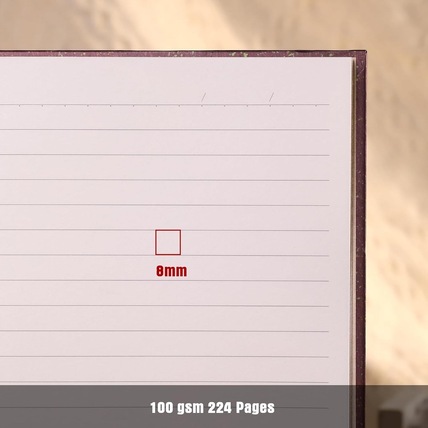 Line Notebooks for Women Men, A5 Aesthetic Hardcover Ruled Diary, 100 GSM Journals for Writing for Work, Note Taking, Office School