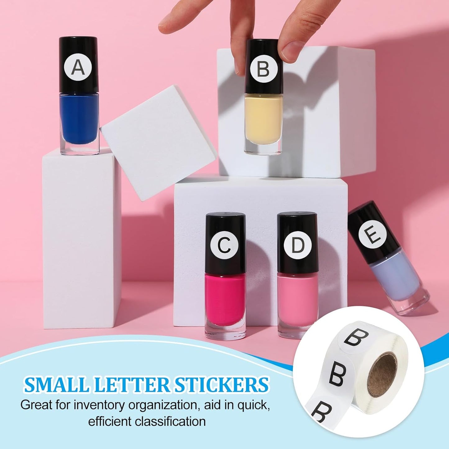 PATIKIL 1" Letter B Stickers, 4 Rolls Self-Adhesive Alphabet Round Circle Dots Labels for Organization Storage Inventory Boxes Scrapbook Craft 2000 Pcs Total