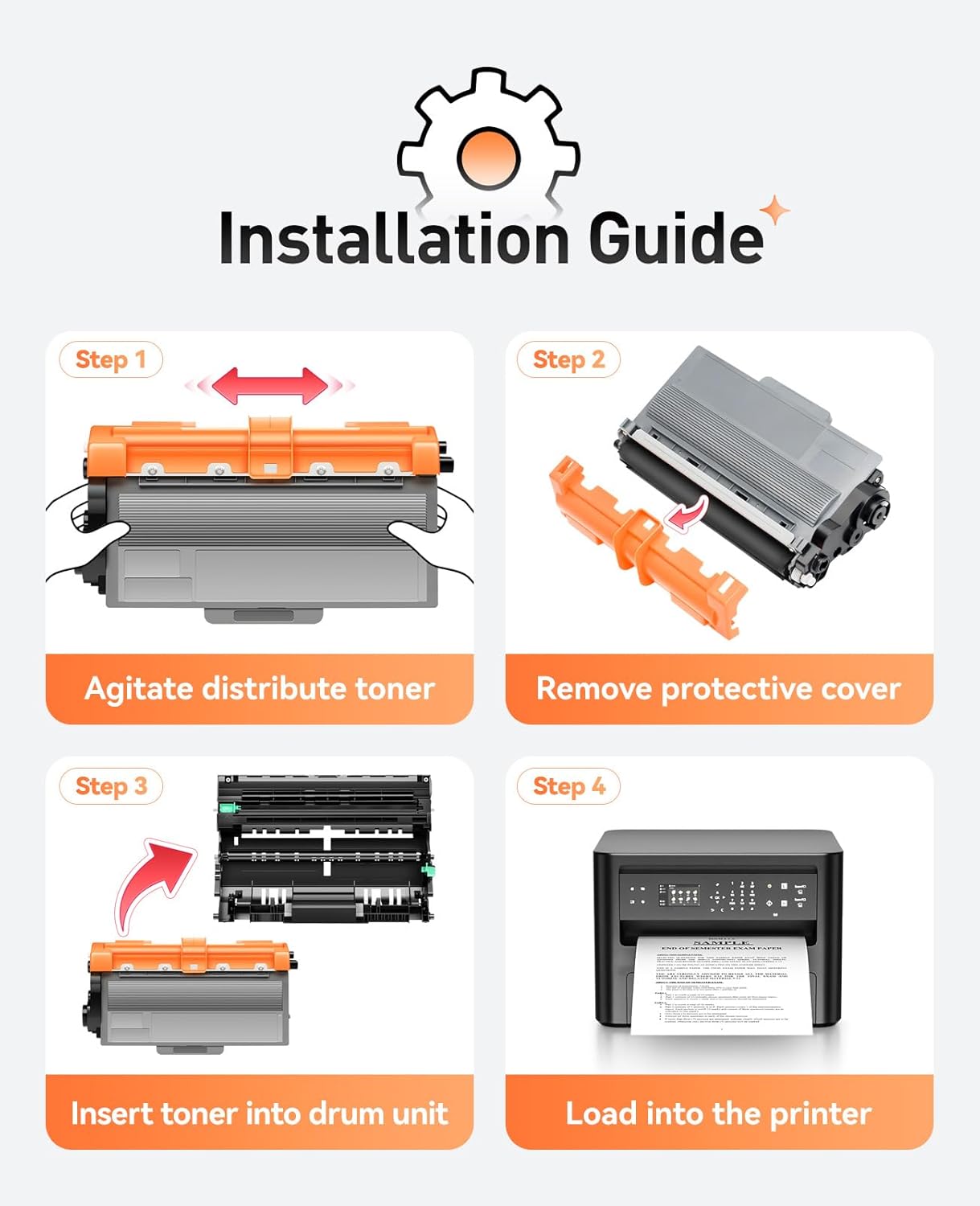 TN780 Toner Cartridge Black 2-Pack Replacement for Brother TN-780 TN750 TN-750 Toner Compatible with Brother HL-5450DN HL-5470DW HL-6180DW MFC-8710DW MFC-8910DW MFC-8950DW DCP-8150DN Laser Printer Ink