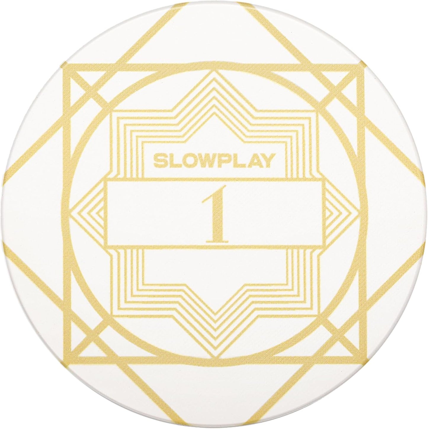 SLOWPLAY Nash Ceramic Poker Chips in Bulk, Casino Grade Ceramic 10-Gram Poker Chip for Texas Hold'em, 39mm Professional Chips Pack of 50 with Denomination of 1