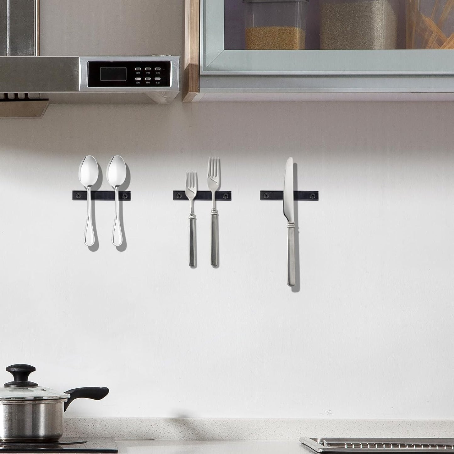 Strong Rectangular Pot Magnetic Strip,Screw in Magnets with Black Epoxy Protected, 76 x 12.7 x 3.5mm Rare Earth Bar Magnets with Countersunk Hole and Thin Steel Capsule 6 Pack