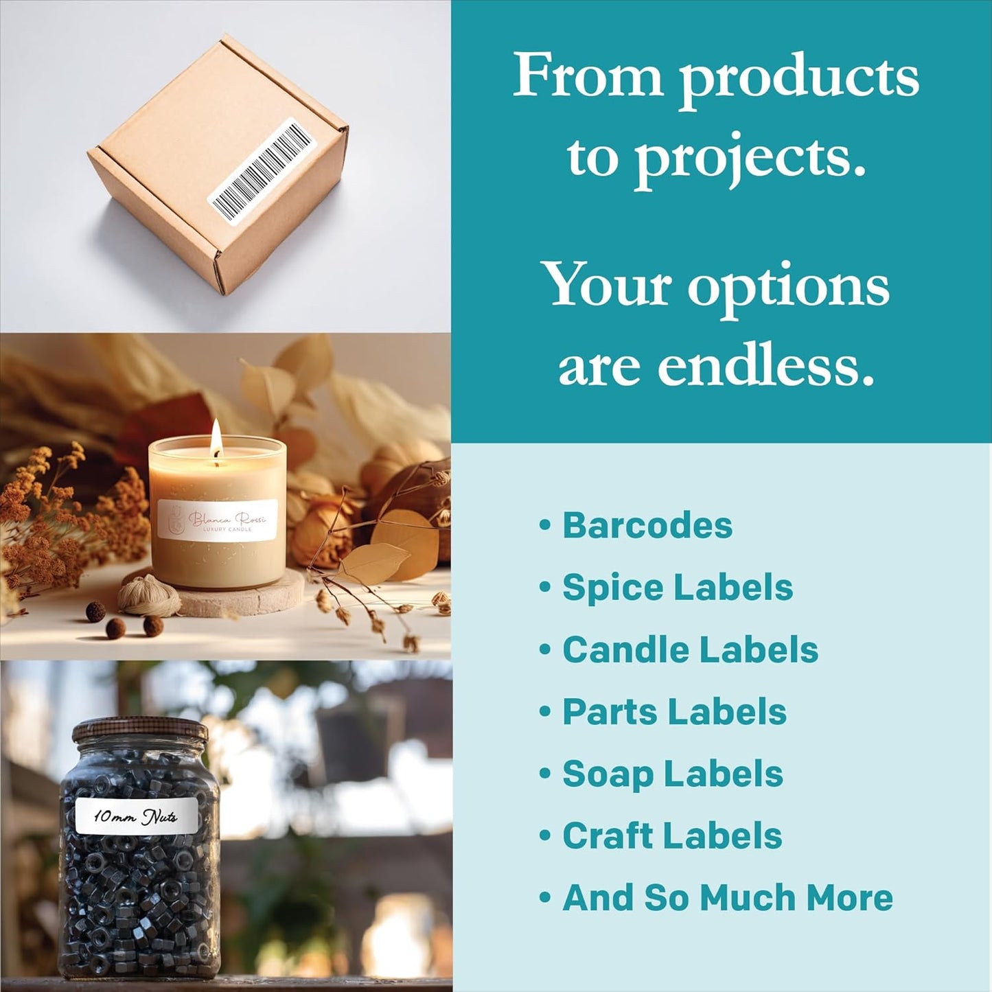 Premium Label Supply White Sticker Mailing Labels – 4" x 1.33" – Laser/Inkjet Compatible – (14 per Sheet), 25 Sheets – 350 Total Adhesive Labels