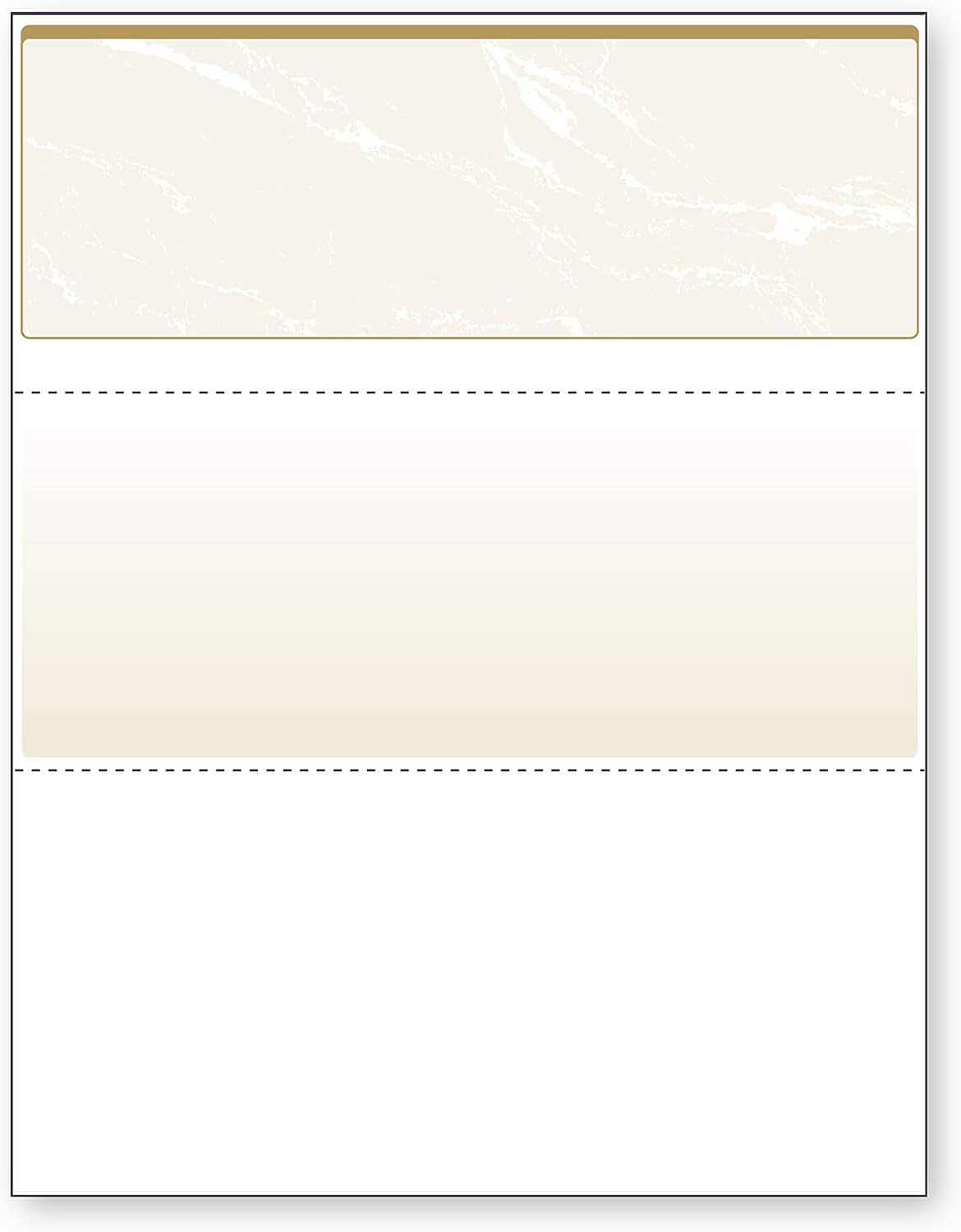 DocuGard Standard Gold Marble Top High Security Check Paper - QuickBooks & Laser/Inkjet Printer Compatible - 11 Security Features - 500 Blank Business Checks (04505)