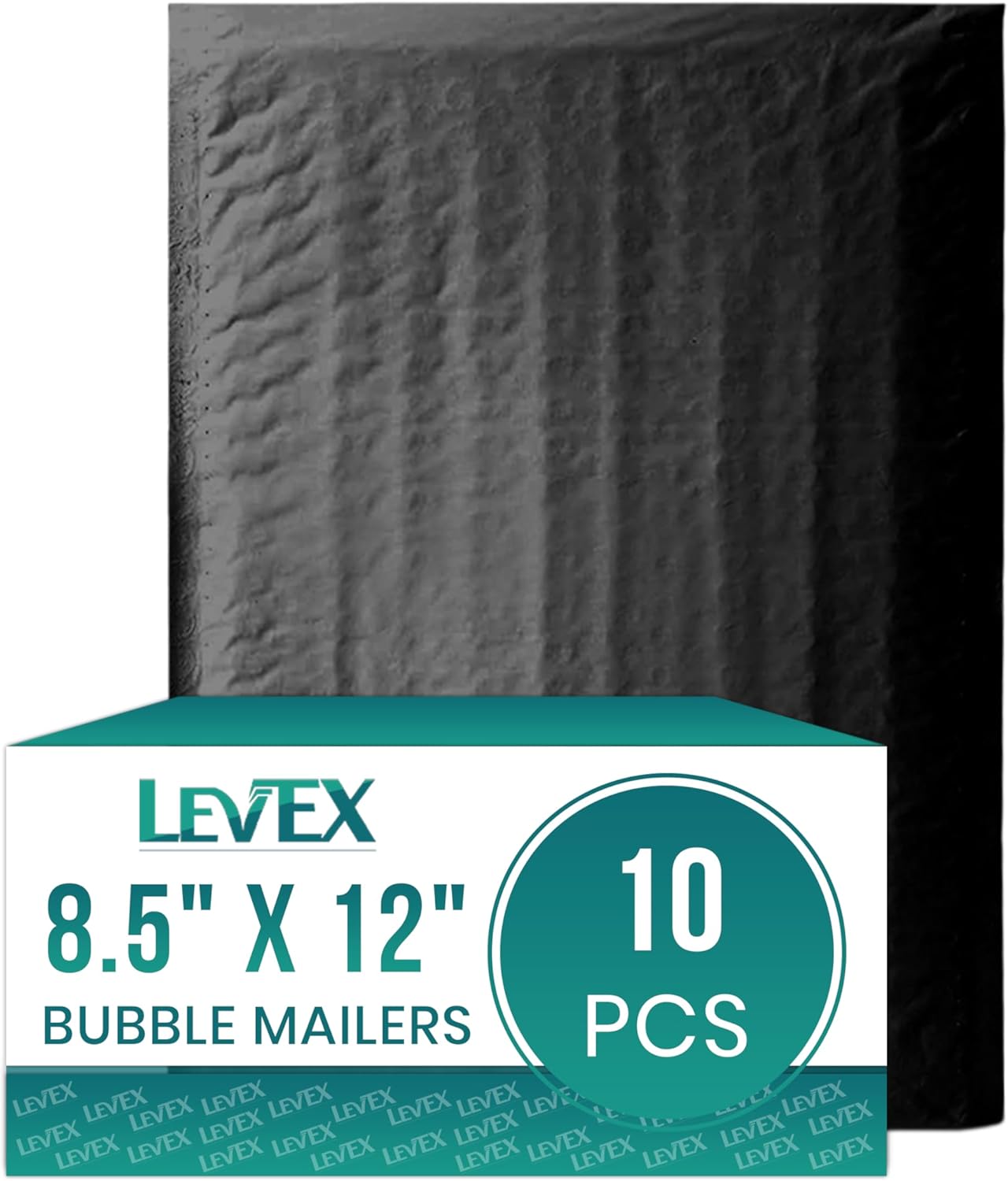 Levex - #2 8.5" x 12" [10 Pack] Black Poly Bubble Mailers, Padded Envelope Mailers, Packing Envelope & Mailing Bags for Shipping