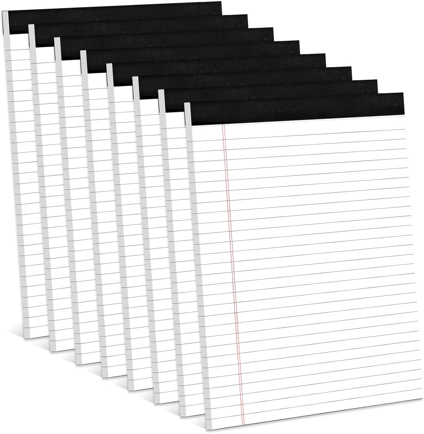 8 Pack White Legal Pads 8.5 x 11 Wide Ruled Note Pads 8.5 x 11" Legal Ruled Writing Pads for School 30 Sheets White Lined Paper Pads Notebook for Work Legal Notepads for Office Pad of Paper for Home
