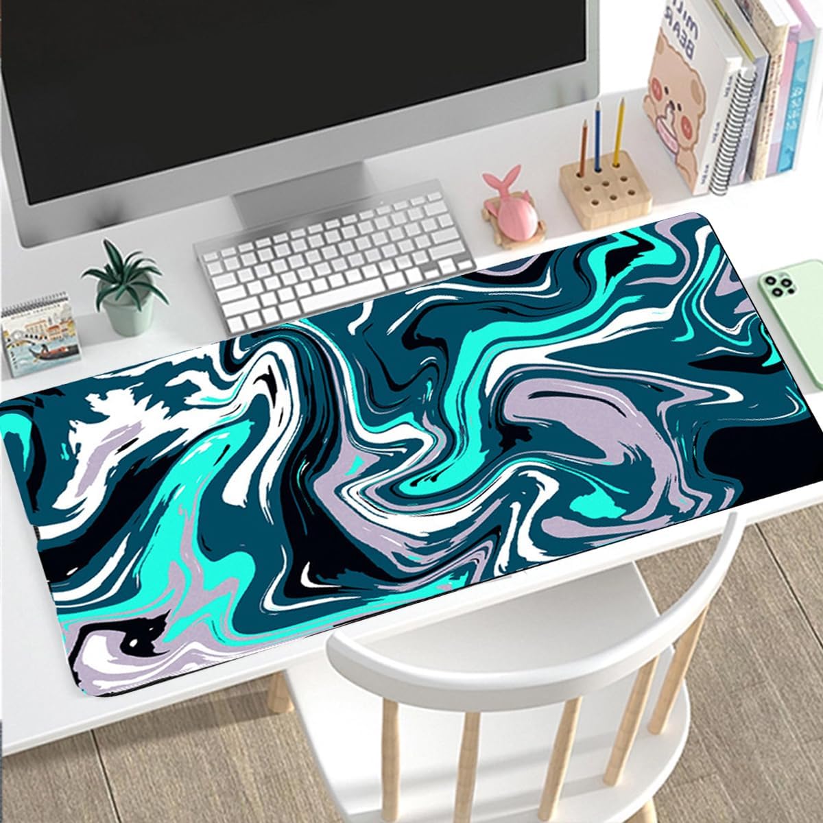 Large Mouse Pad for Desk - Gaming Mouse Pad with Stitched Edges, Anti-Slip Base, Desk Mat Desk Pad for Keyboard and Mouse
