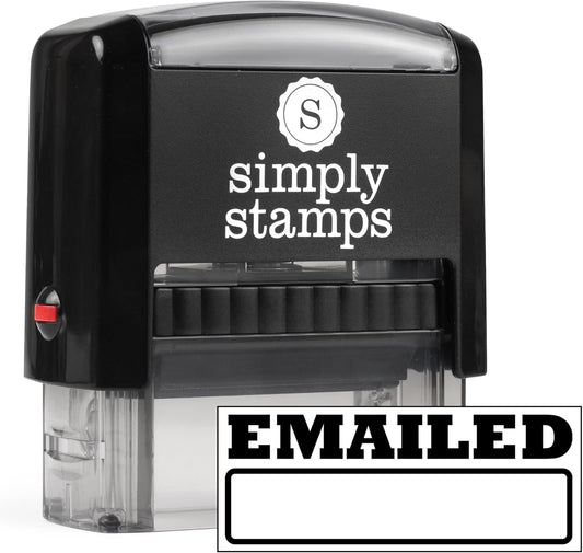 Emailed Office Stamp | 4 Different Sizes | 20 Designs | Multiple Color Options | Perfect for Quick Validation of Office Documents (Emailed, Medium)