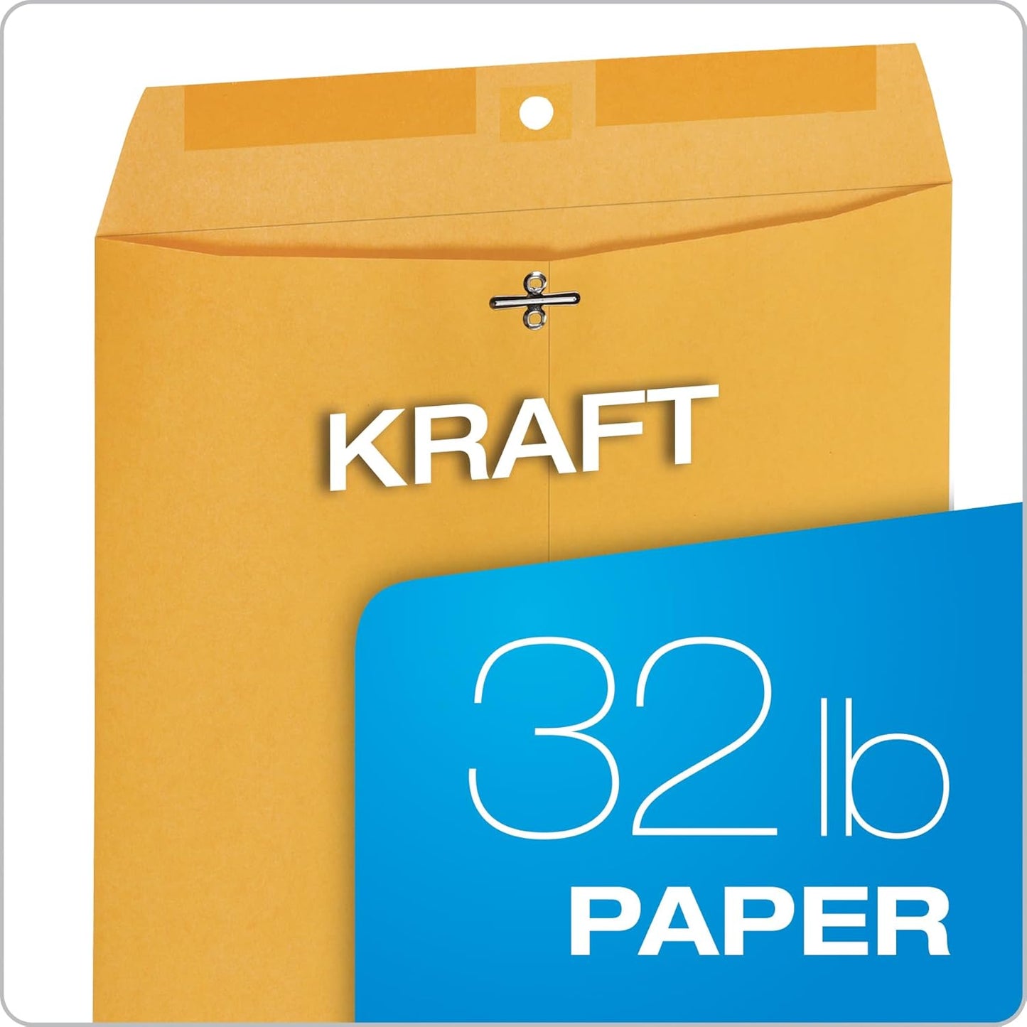 Quality Park 11-1/2" x 14-1/2" Clasp Envelopes, Brown Kraft, Gummed Flap, Heavy 32lb, 100/Box (QUA37805)