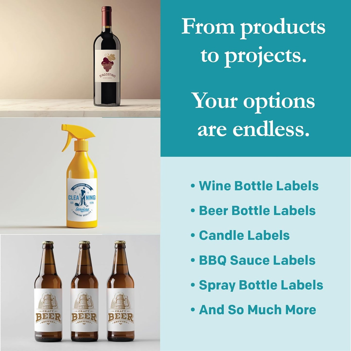 Premium Label Supply White Sticker Labels – 4" x 3" – Laser/Inkjet Compatible – (6 per Sheet), 500 Sheets – 3000 Total Adhesive Labels