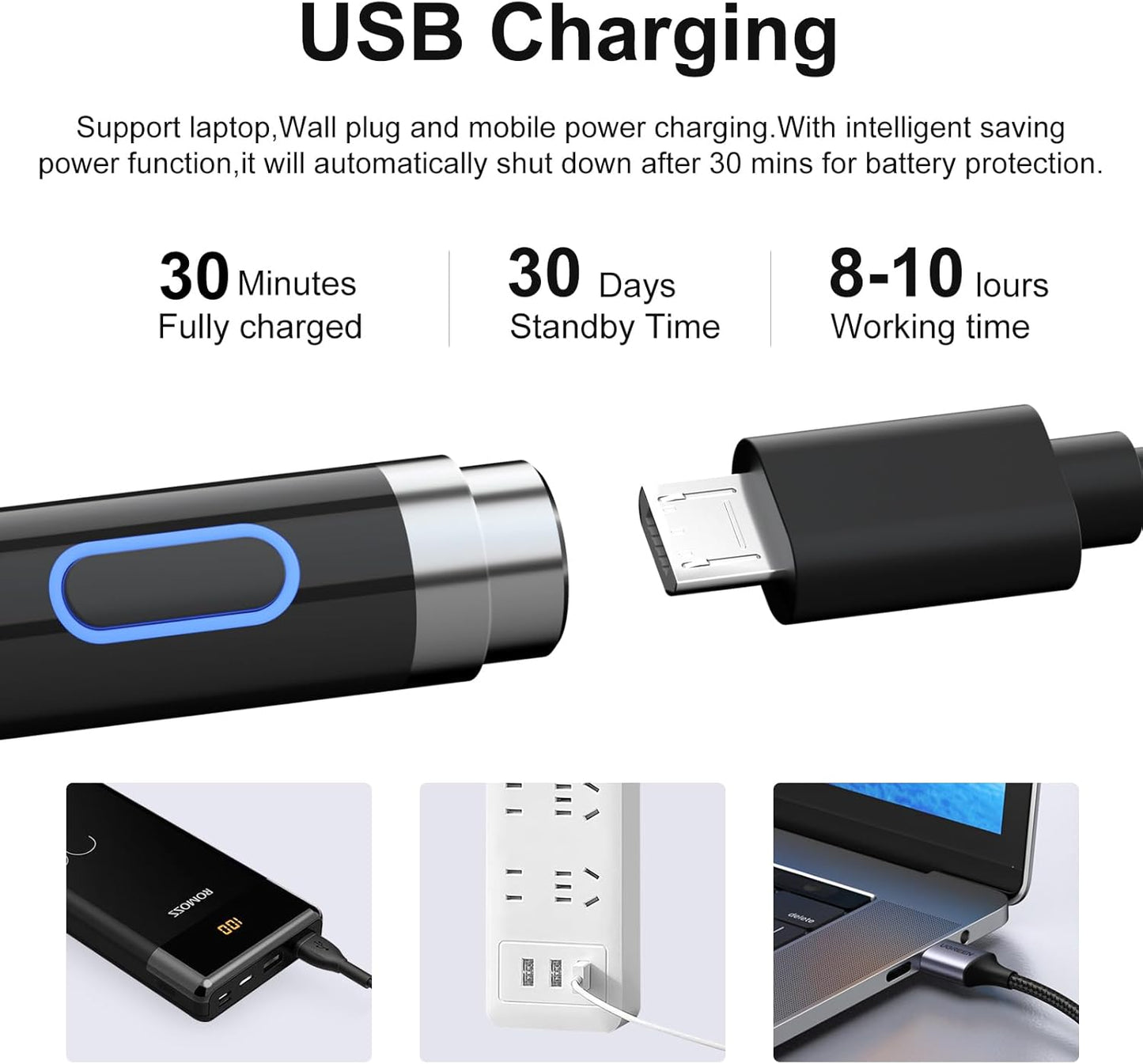 Compatible for iOS&Android Touch Screens Active Stylus Pen,Stylus Pens for Touch Screens,Rechargeable Stylus for i-Pad/Pro/Air/Mini/i-Phone/Cellphone/Samsung/Tablet Drawing&Writing (Black)