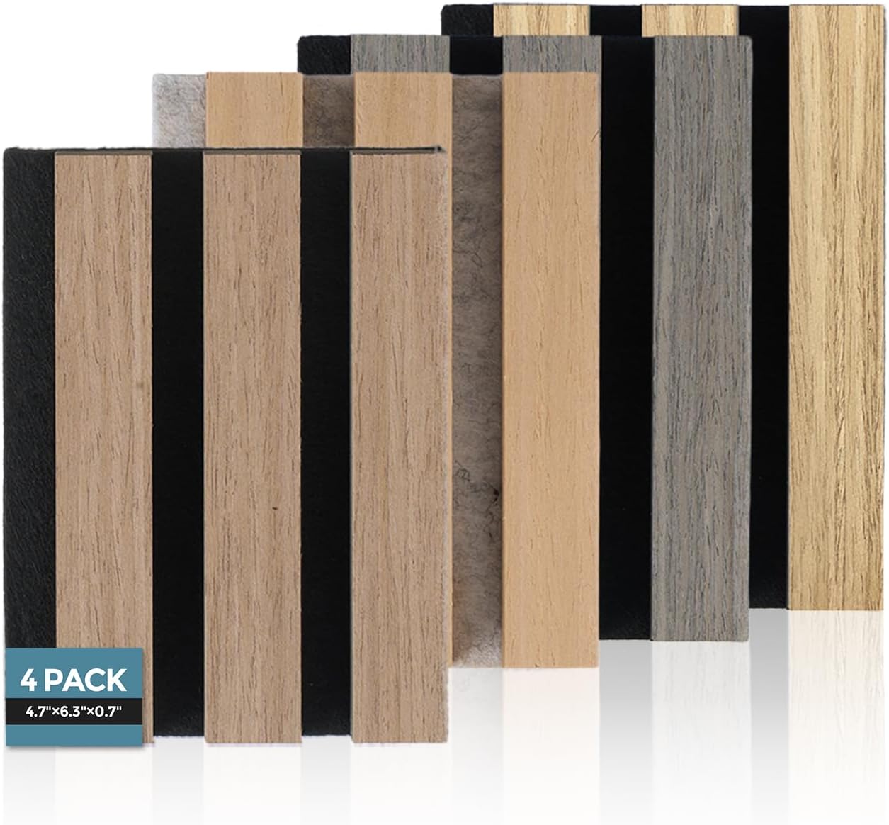 AKUMAX 4 Pack Soundproof Wall Panels-Acoustic Panels 4.72x6.3Inches 3d Wall Panels High Density Sound Dampening Panels (Sample)