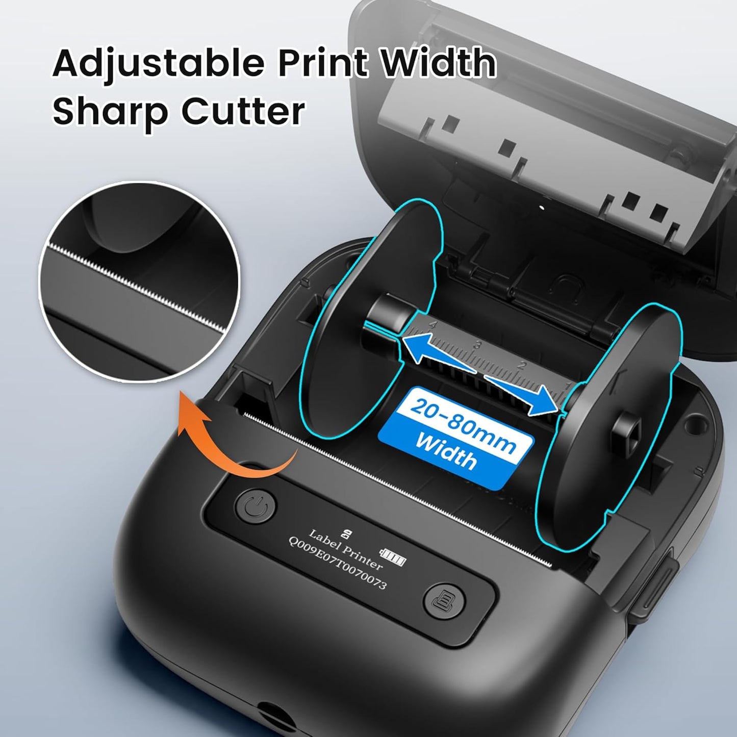 M220 Label Maker, Upgrade Sticker Maker Machine Prints 0.78-3 inch, Portable Label Printer with Tape for Small Business & Homeuse, Compatible with Phones and PC, with 40x30mm Label