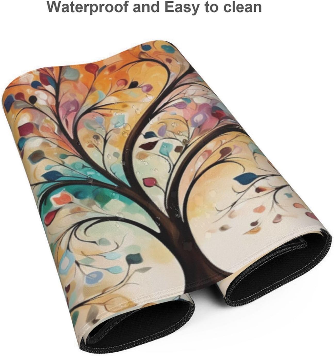 35.4 x 15.7 in, XXL Large Mouse Pad for Desk, Extended Keyboard Mouse Mat for Computer Office, Big Laptop Mouse pad, Gaming Pc-Colorful Leaf Tree