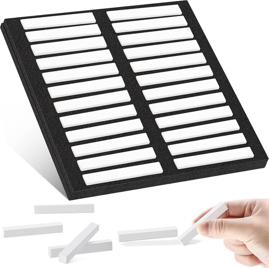 24 Pcs Soft Pastel Drawing Chalk Set Square Sketch Chalk Non-toxic Artist Pastel Sticks for Professional Artists Students and Art Lovers(White)