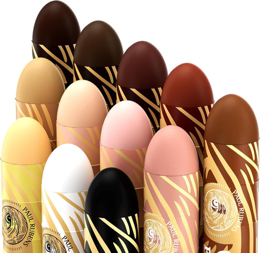 Paul Rubens Large Oil Pastels Set - 12 Portrait Colors (0.79" x 4.72" Jumbo Sticks), Vibrant, Creamy Texture and Blends Easily for Artists, Students and Professionals, Ideal for Filling in Large Areas