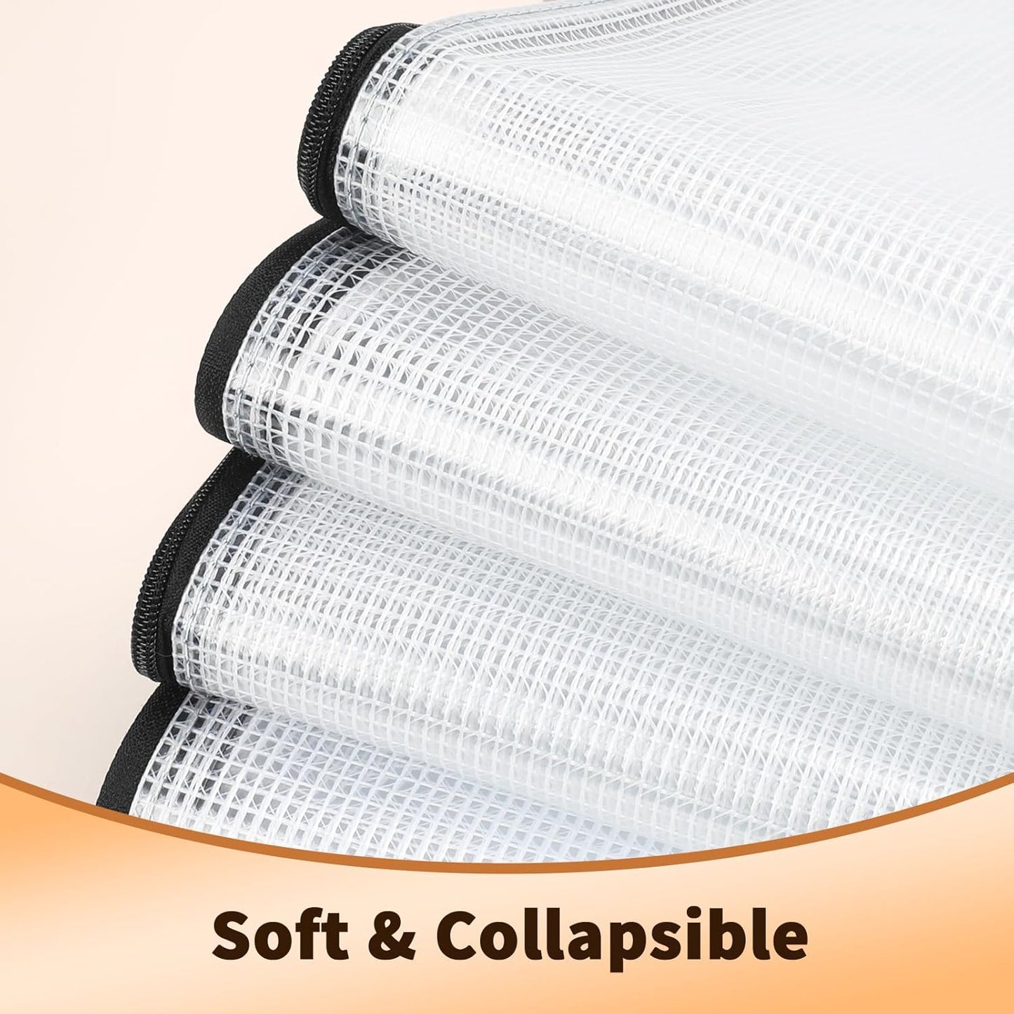 Umriox Zipper Mesh Document Pouch, 13.0 x 9.0 in (Black, 18 Packs), Clear Zipper Pouches, Waterproof Zipper Pouches for Office Supplies Cosmetics Travel Storage