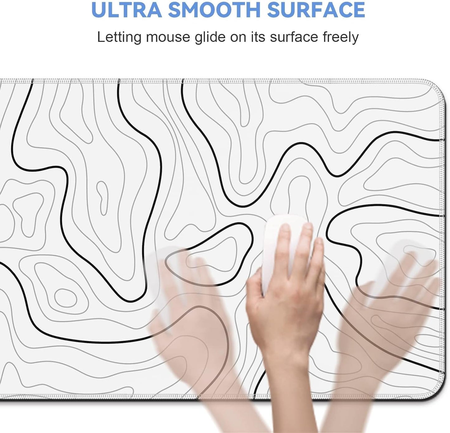 Large Mouse Pad for Desk - Gaming Mouse Pad with Stitched Edges, Anti-Slip Base, Desk Mat Desk Pad for Keyboard and Mouse