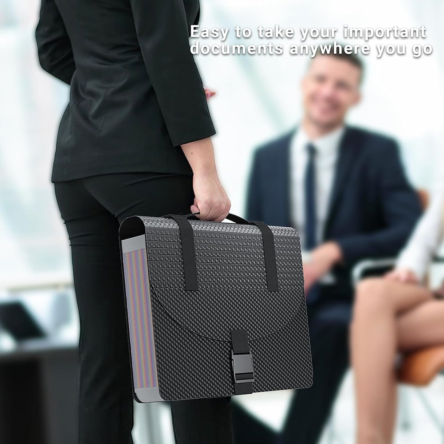 File Organizers with Handle,Portable Expanding File Folder,25 Pockets Accordion File Organizer for Receipt,Bill, A4/Letter Size Paper,Documents,a-z Tabs Include in Filing Folders Diamond