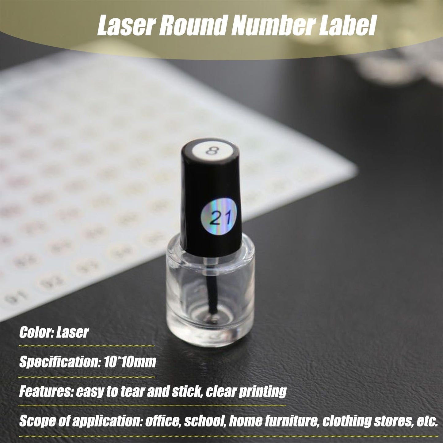 30 Sheets 1 to 30 Waterproof Reflective Laser Number Stickers,Round Self Adhesive Stickers/Inventory/Storage Organizing Sticker