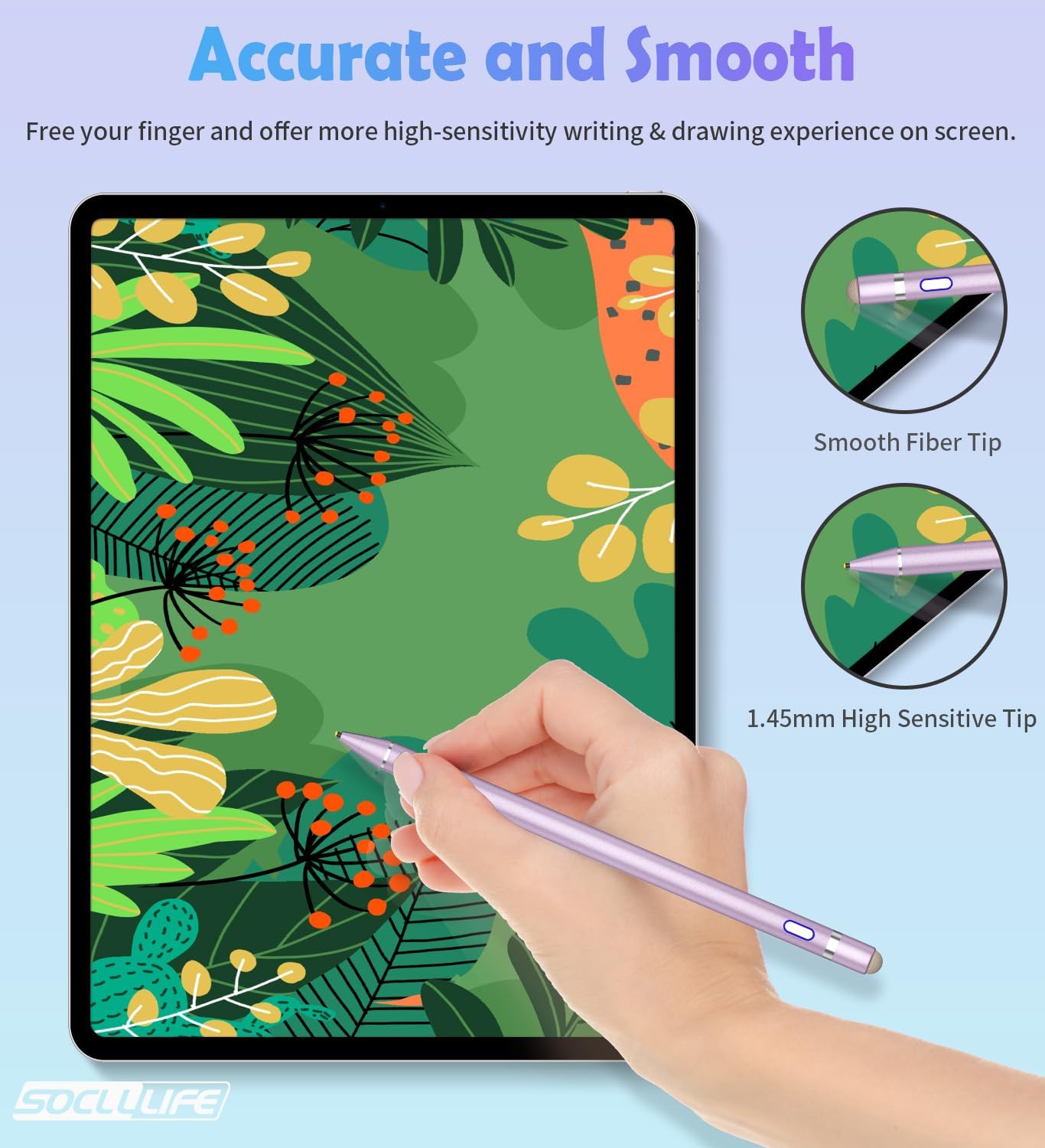 Active Stylus Pen for Touch Screens, Dual Pen Tips for i-OS & Android Drawing & Writing, High Precise Digital Pencil for A-pple i-Phone 16/15/14/13/12/11/X/8/7,i-Pad Air/Pro/Mini, Tablet/Sam-Sung