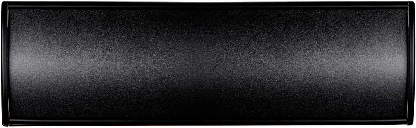 Set of 5 - Nameplate Holder for Wall Mount, 2.36'' x 8'' Curved Office Business Door Sign Holder-Black
