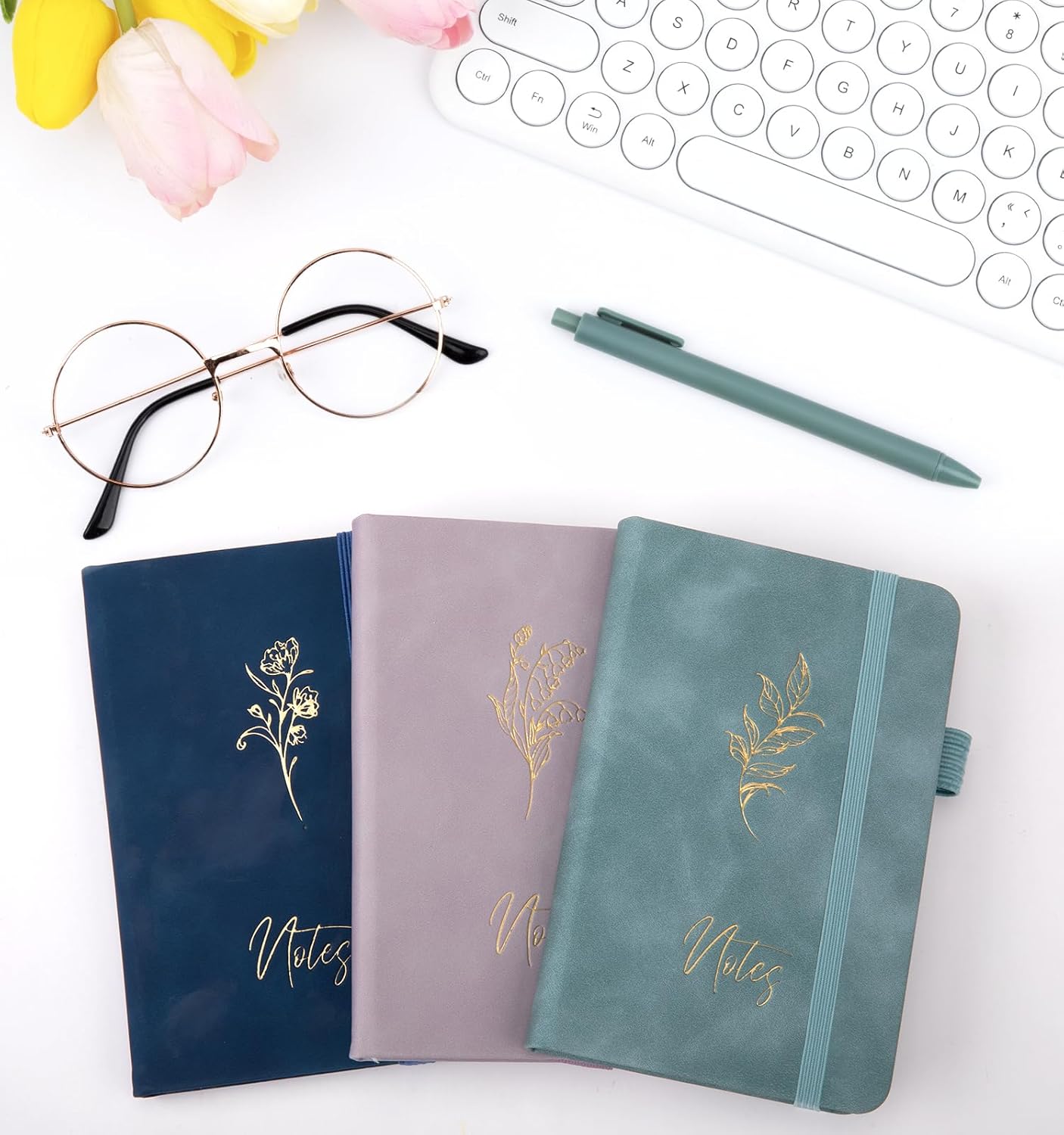 3 Pack Pocket Journaling Notebooks, A6 Small Notebook For Note Taking Journaling Notebooks Journals For Writing Mini Note Pads With Pen Holder 120 Pages 100 GSM Thick Paper