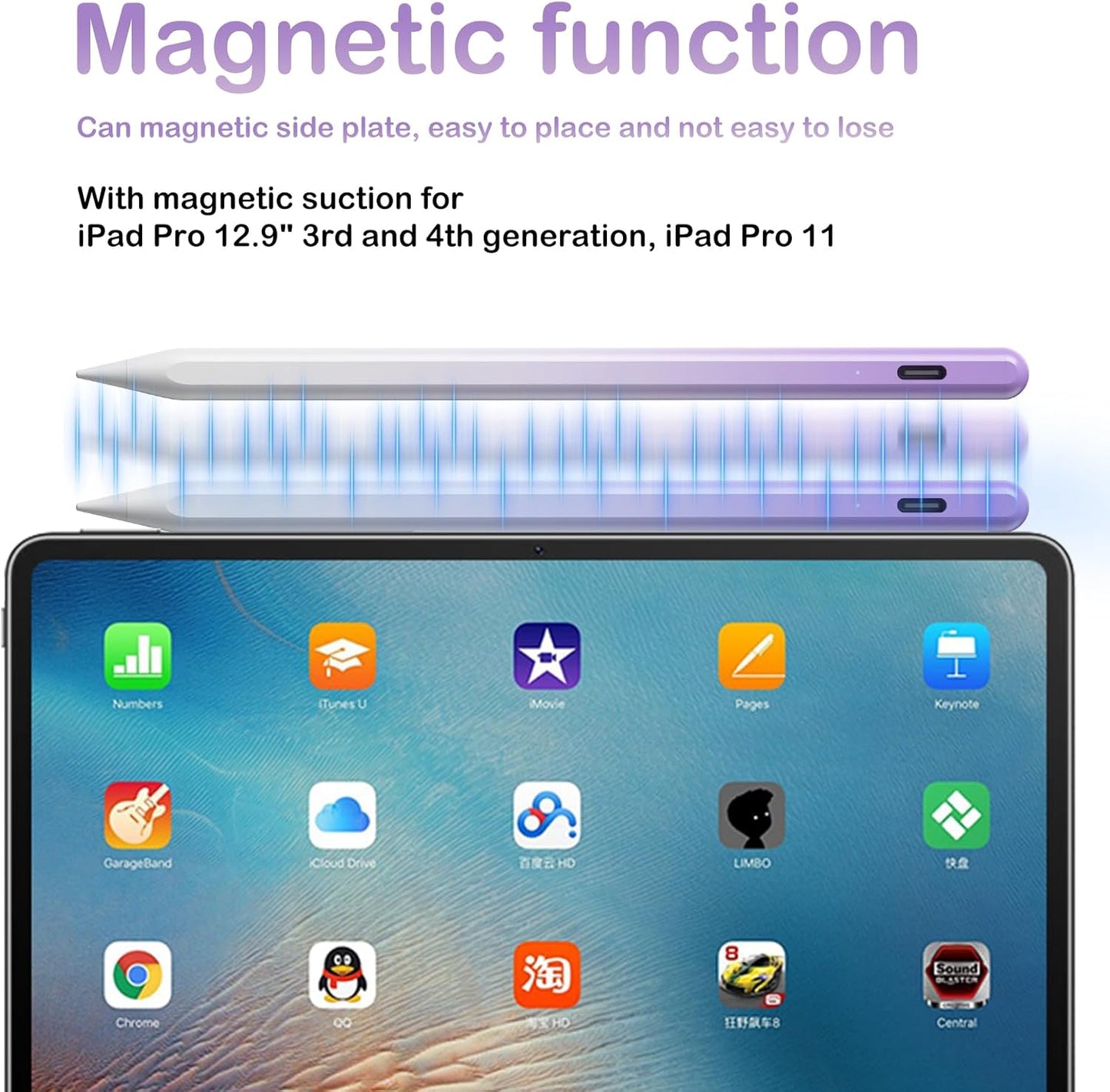 Universal Active Stylus Pen 1.45mm High Precision&Sensitivity Point Capacitive Stylus Compatible for Phone iPad Pro iPad Air Tablets Touch Screen, for iOS&Android Capacitive Touchscreen Pencil