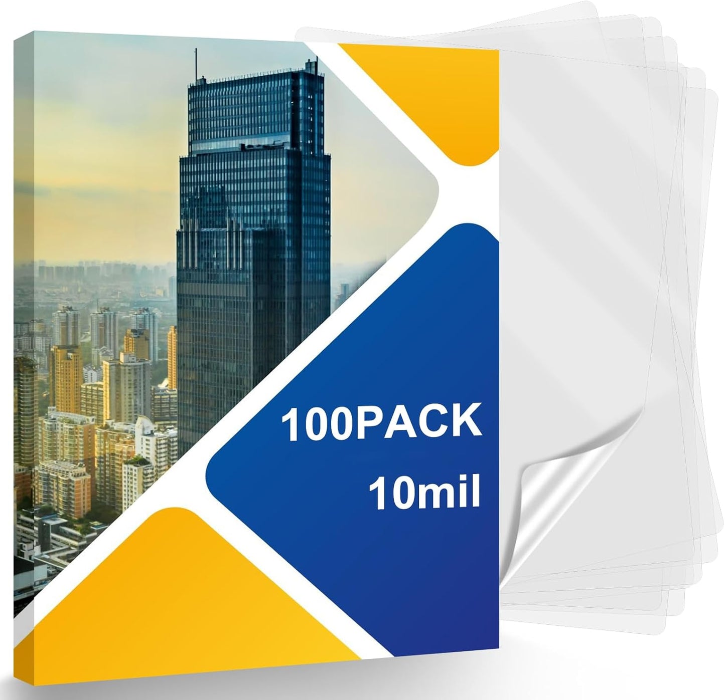 100 Pack 9x11.5inch 10mil Letter Size Laminating Sheets Thermal Laminating Pouches Paper Laminator Sheets File Card Laminator Pouches 8.5x11inch for Permits Cards File Photos (100, 9"x11.5"-10mil)
