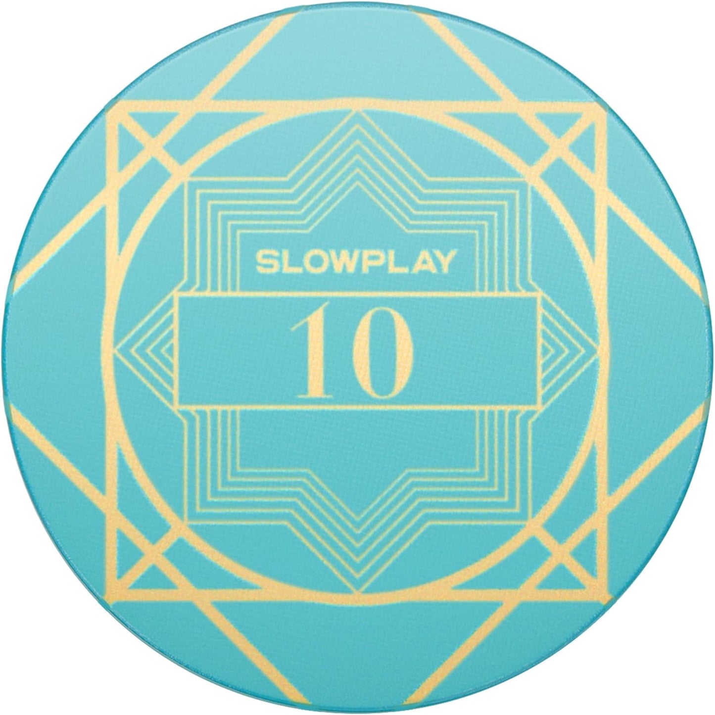 SLOWPLAY Nash Ceramic Poker Chips in Bulk, Casino Grade Ceramic 10-Gram Poker Chip for Texas Hold'em, 39mm Professional Chips Pack of 50 with Denomination of 10