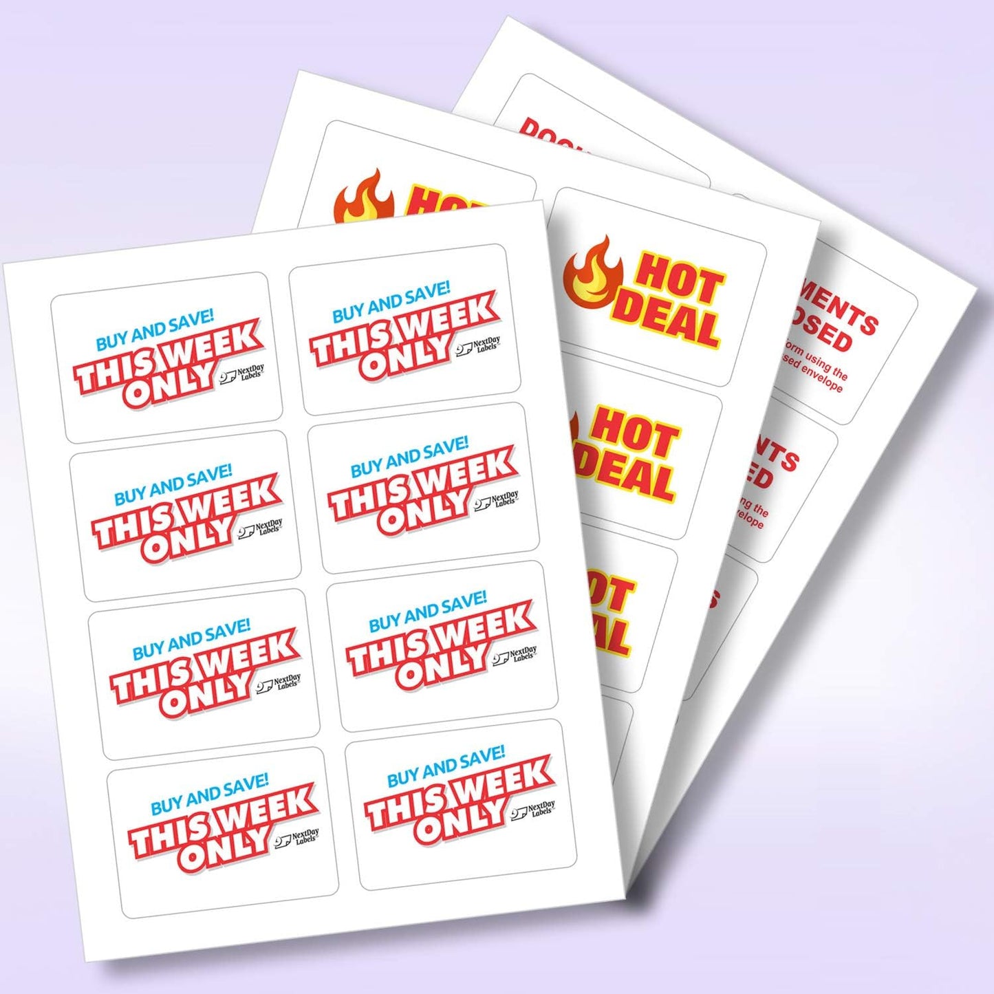 NextDayLabels – 3-3/8" x 2-1/3" Rectangular Sticker Labels for Printer - White Laser/Inkjet Printer Labels Return Address Labels Shipping Label Stickers (25 Sheets, 8 Per Sheet, 200 Labels)