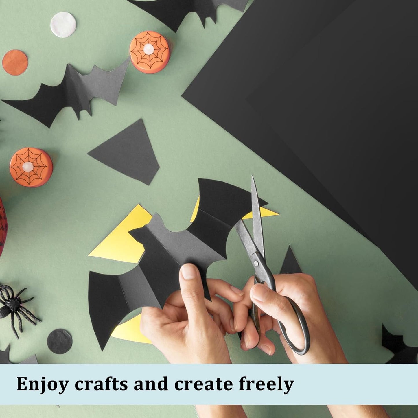 OcePor 100 Sheets Black Cardstock 12” x 18”, 92lb/250gsm Black Card Stock, Thick Card Stock Paper, Heavy Cardstock Paper for Printer, Resume, Scrapbooks, Art, Crafts, Business Cards