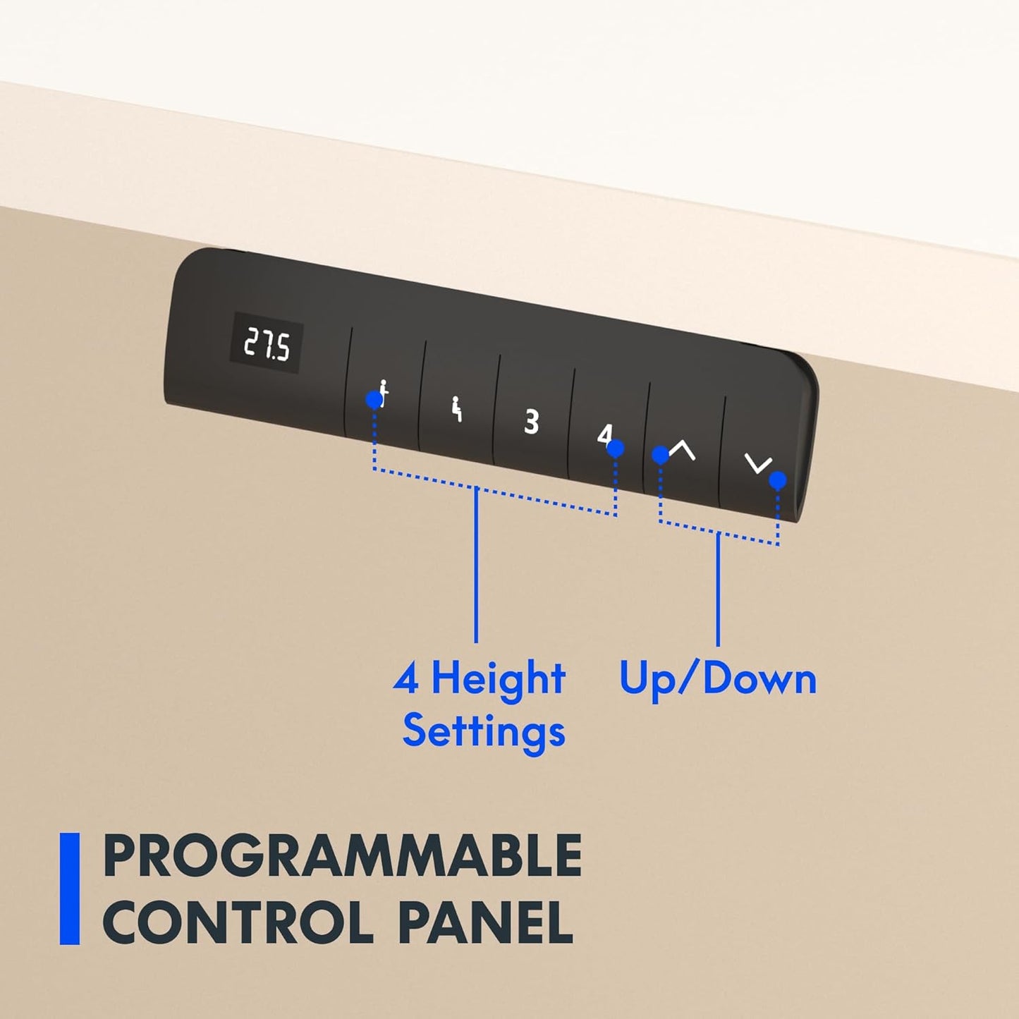 FLEXISPOT E3 Dual Motor Electric Standing Desk 48x30 Inch Whole-Piece Board Height Adjustable Desk Electric Sit Stand Desk (White Frame + White Desktop, 2 Packages)